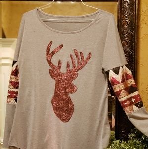 {Tasha Apparel} Deer Shirt w/ Sparkle